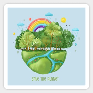 Save The Planet Illustration Magnet